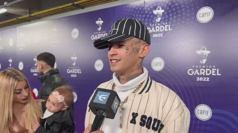 L-Gante en los premios Gardel