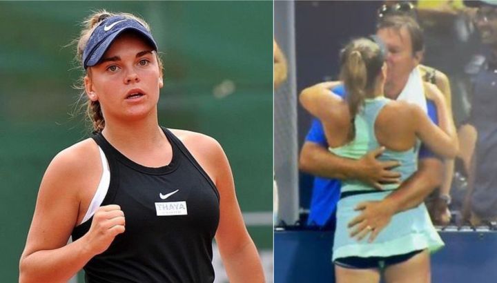 La tenista checa Sara Beljek se refirió a la polémica tras el festejo con su padre y entrenador en el US Open.