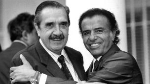Carlos Menem y Raúl Alfonsín