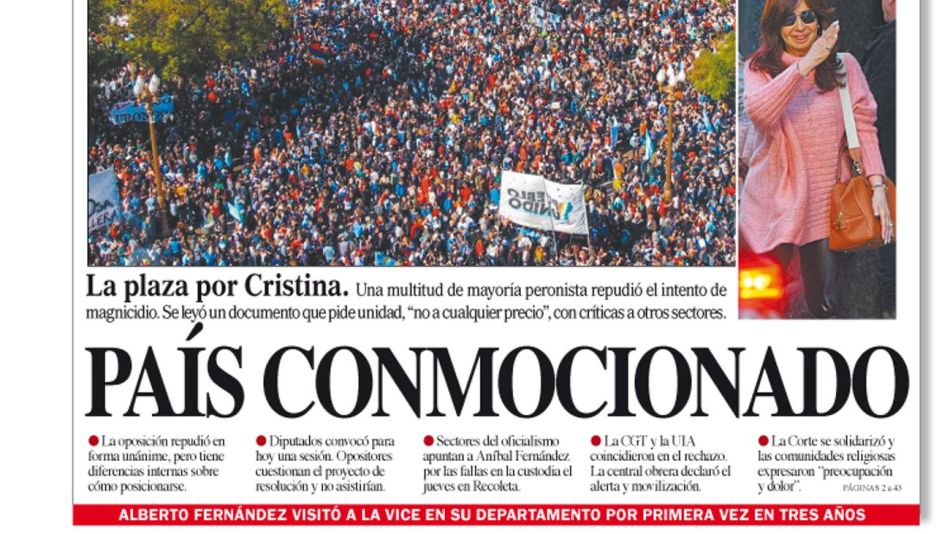 La tapa del Diario PERFIL del sábado 3 de septiembre de 2022
