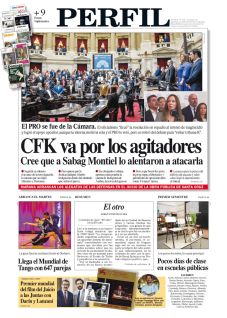 La tapa del Diario PERFIL del domingo 4 de septiembre de 2022