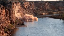 El desprendimiento tuvo lugar en los acantilados de Plottier.