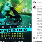 Justin Bieber suspendió sus fechas en la Argentina