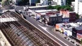 Vista aérea de la futura estación ferroviaria de La Plata.