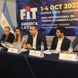 En el lanzamiento de las 27° FIT estuvieron presentes Mario Ijelman, Yanina Martínez, Gustavo Hani, Leandro Balasini y Lucas Delfino.