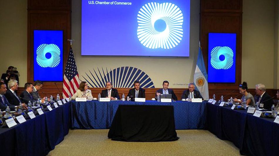 Sergio Massa reunión con la Cámara de Comercio de USA
