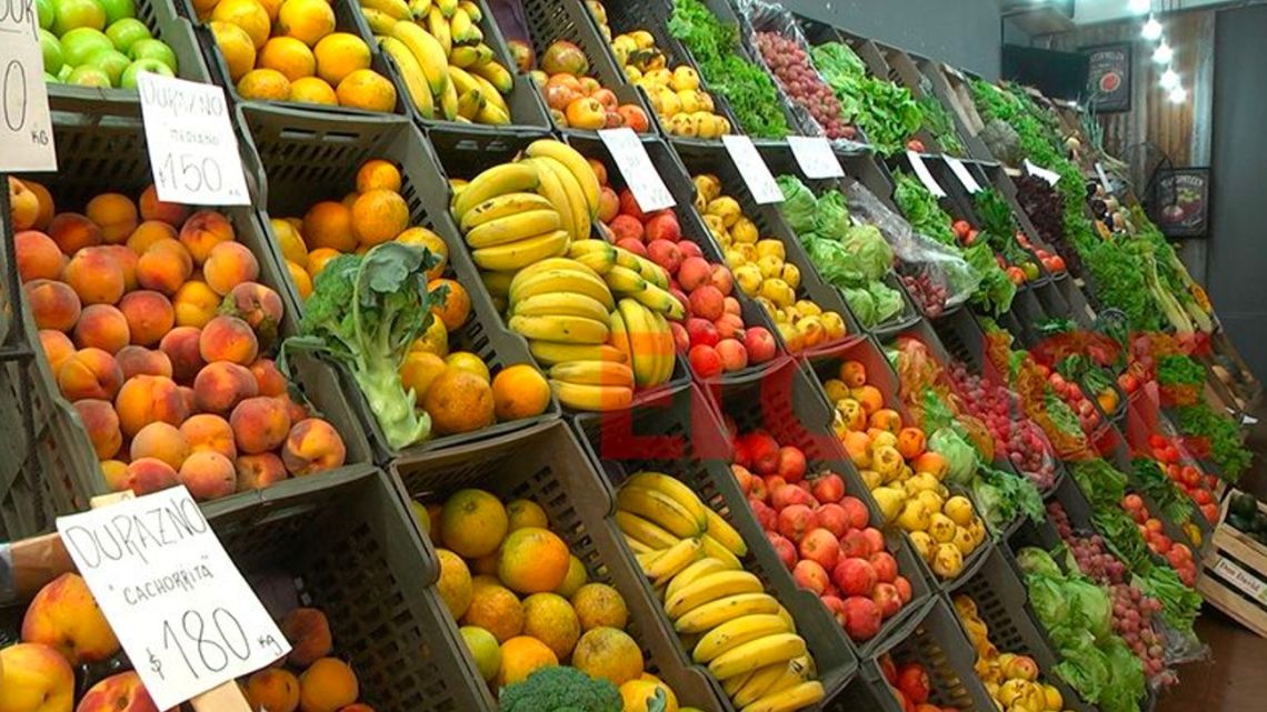 Fruit and vegetables, pictured for sale at a shop in Buenos Aires.