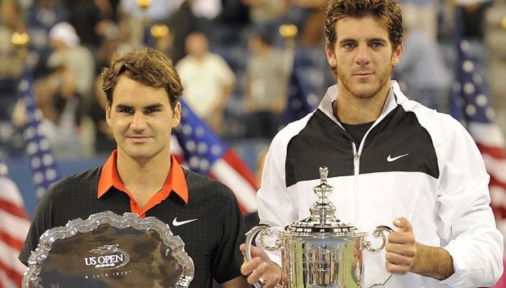 Juan Martín Del Potro y Roger Federer fueron grandes rivales en los torneos de tenis.