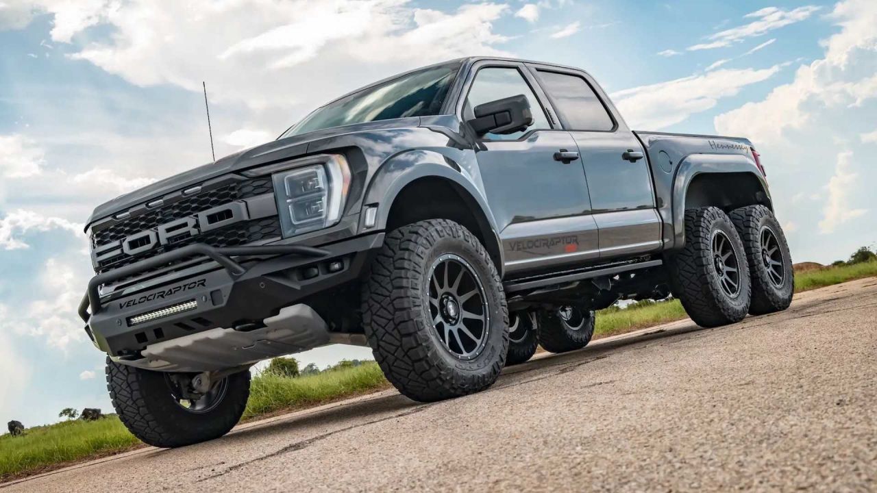 Mirá La Hennessey Velociraptor Una Increíble Ford F 150 6x6 Parabrisas 7676