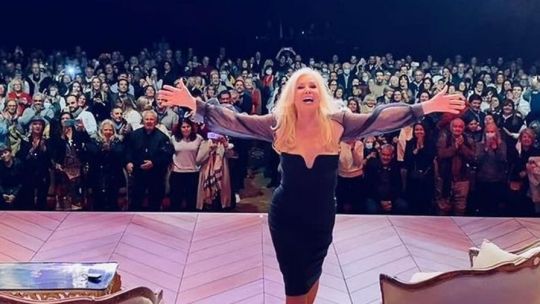 Susana Giménez en la obra de teatro Piel de Judas, en Punta del Este