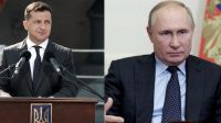 Volodímir Zelenski y Vladimir Putin 