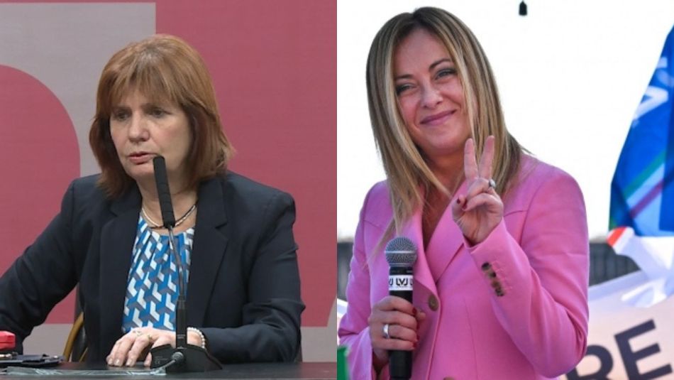 Patricia Bullrich y Giorgia Meloni