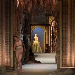Una modelo presenta una creación para el desfile Primavera-Verano 2023 de Christian Dior durante la Semana de la Moda Femenina de París, en París. | Foto:JULIEN DE ROSA / AFP