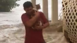Rescató a un gato en medio del huracán Ian 20220929