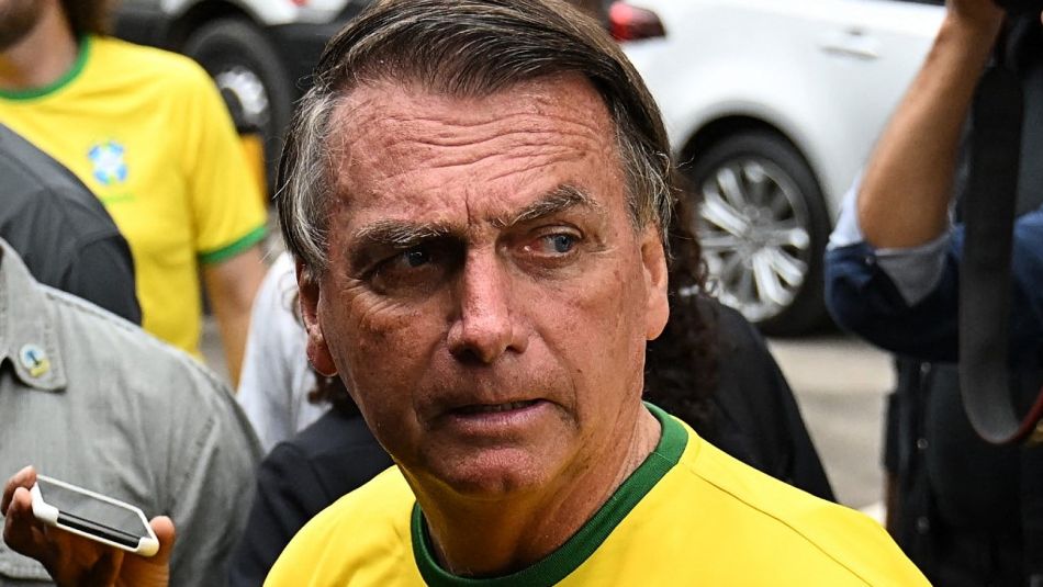 Jair Bolsonaro, poco después de votar en Río de Janeiro.