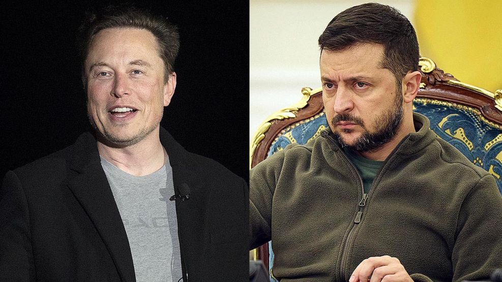  Elon Musk y Volodímir Zelenski 20221003