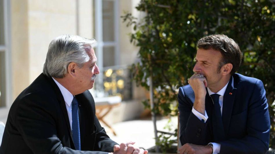 Alberto Fernández y Emmanuel Macron