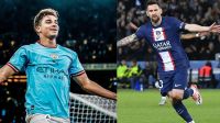 Lionel Messi y Julián Álvarez, los goleadores argentinos en Champions