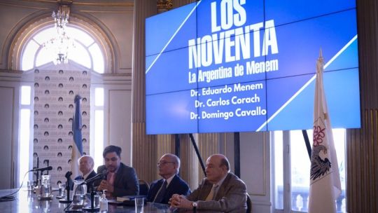Ramiro Marra, Domingo Cavallo, Carlos Corach y Eduardo Menem