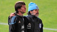 Lionel Messi y Diego Maradona 