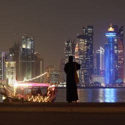 La imagen muestra la vista del horizonte de Doha en la capital qatarí. | Foto:GIUSEPPE CACACE / AFP
