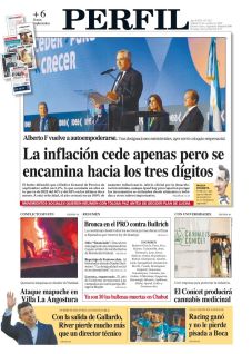 La tapa del Diario PERFIL del sábado 15 de octubre de 2022.