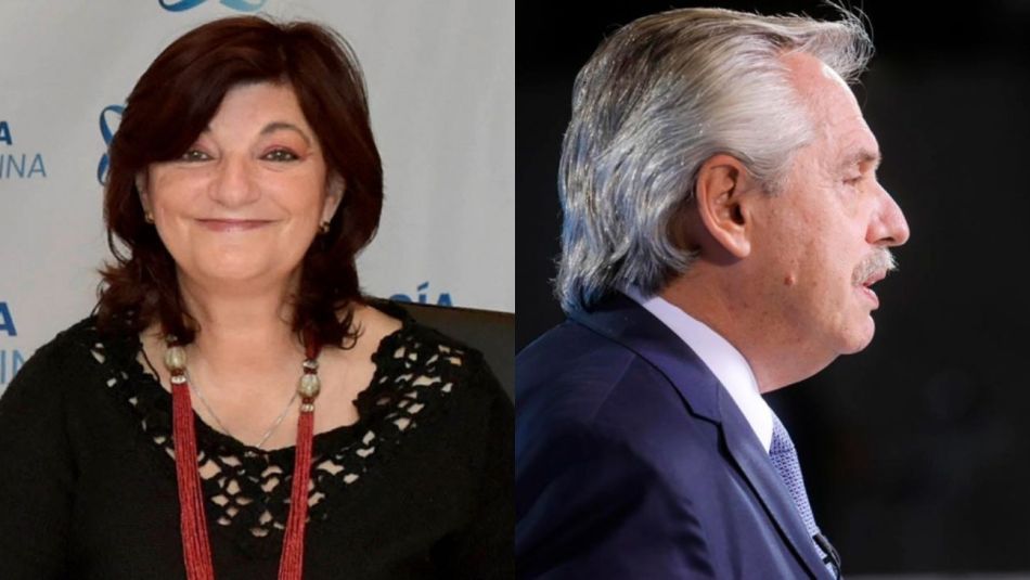 Kelly Olmos y Alberto Fernández