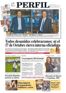 La tapa del Diario PERFIL de este domingo 16 de octubre de 2022