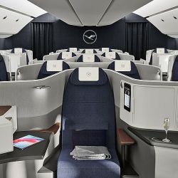 Así es la nueva Business Class de Lufthansa.