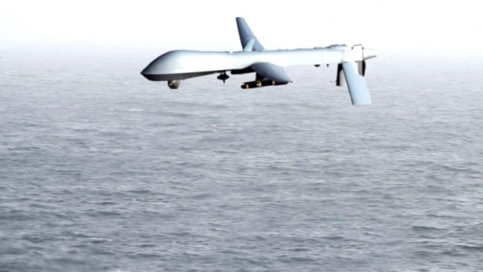 Dron militar en acción.