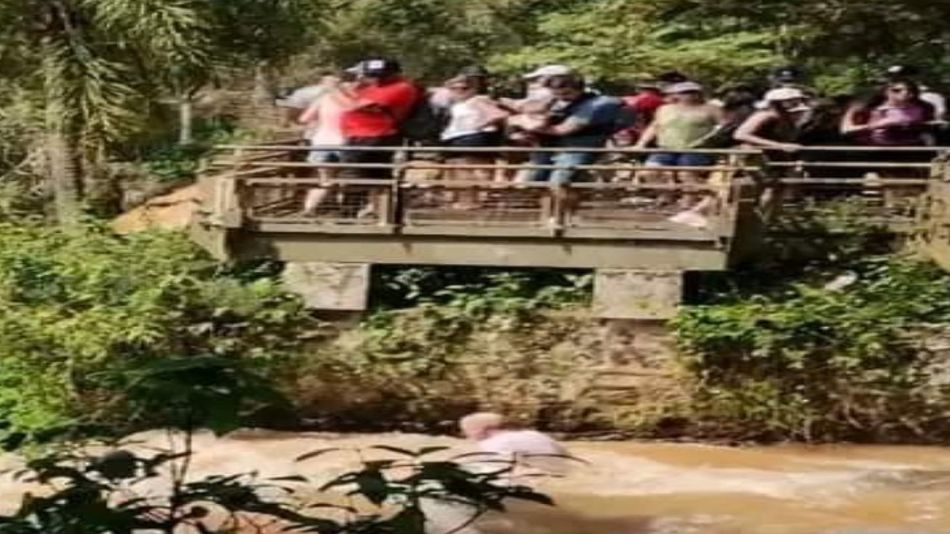 20221018 Un turista cayó al río en el paseo por las Cataratas del Iguazú
