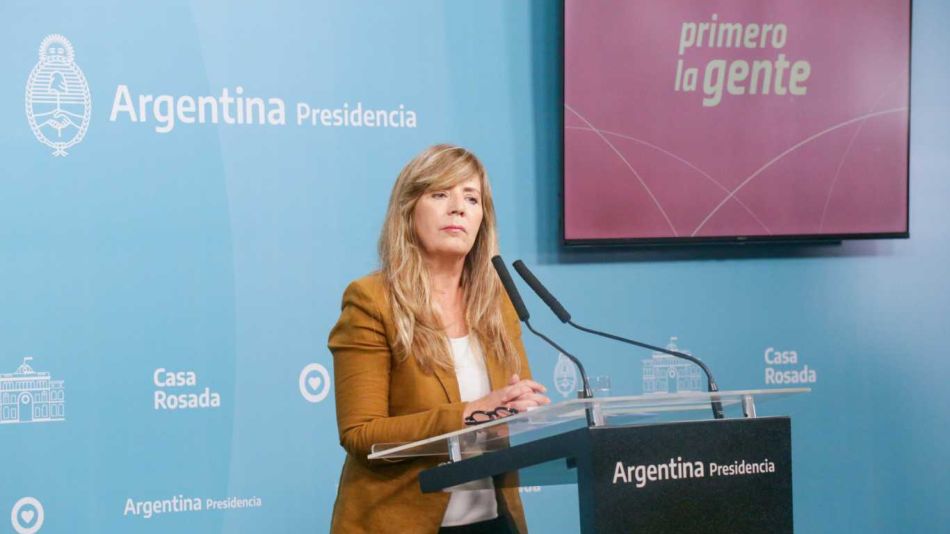 La portavoz de la Presidencia, Gabriela Cerruti