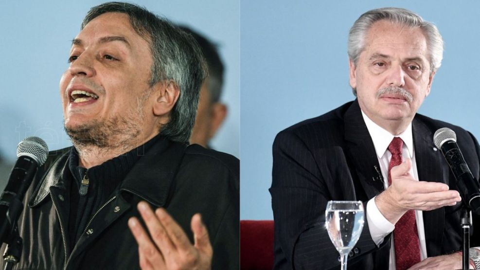 Máximo Kirchner y Alberto Fernández 