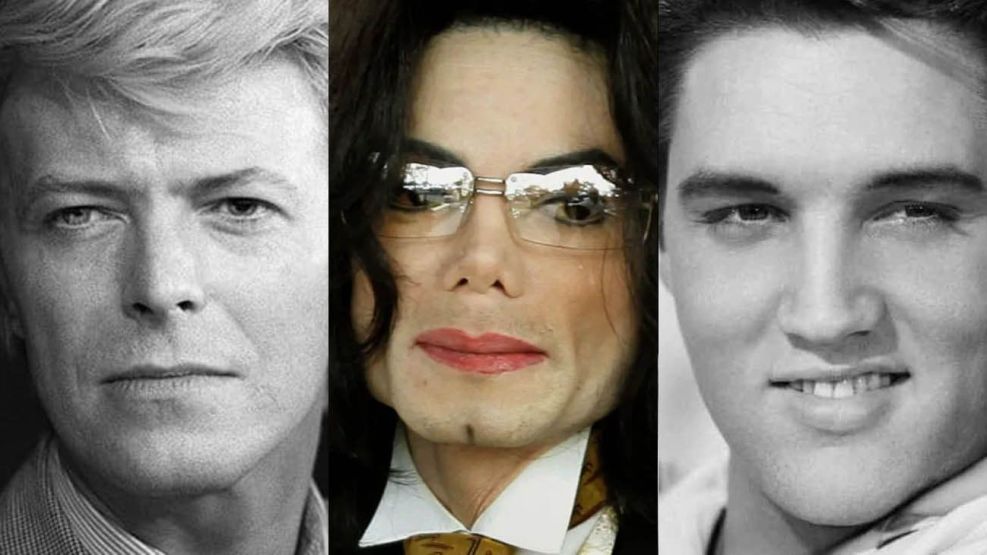 David Bowie, Michael Jackson y Elvis Presley