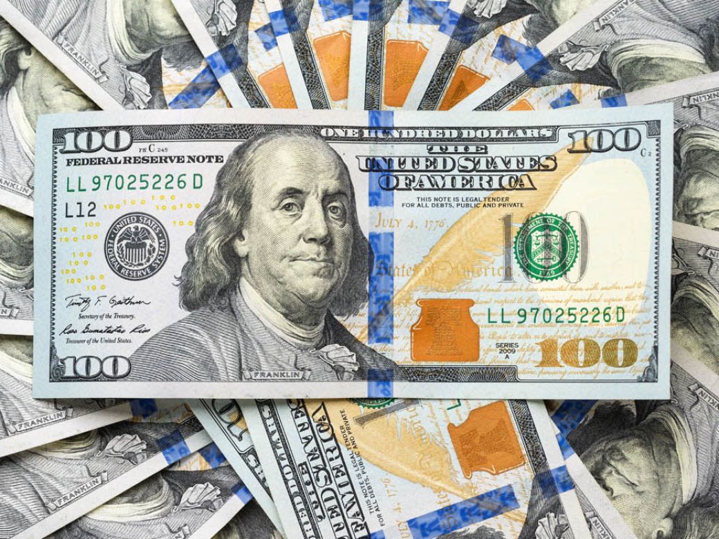 Dinero falso - 5 dólares estadounidenses (100 billetes)