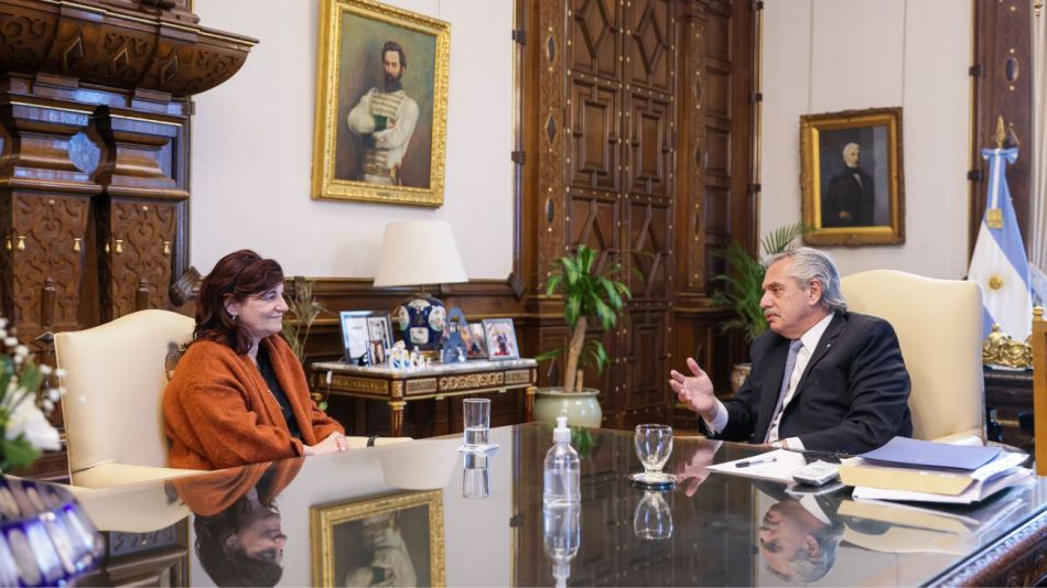Kelly Olmos y Alberto Fernández