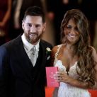 Antonela Roccuzzo y Lionel Messi el día de su boda