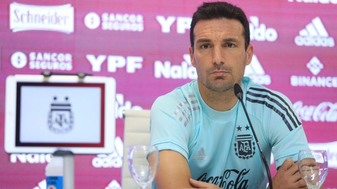Argentina's national football team coach, Lionel Scaloni.
