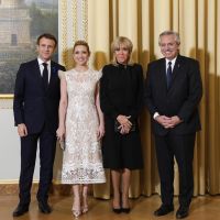 Fabiola Yáñez, Alberto Fernández, Emmanuel Macron y Brigitte Macron