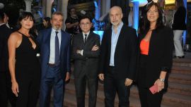 Pamela David, Daniel Vila, Jorge Fontevecchia, Horacio Rodríguez Larreta y Alejandra Daiha