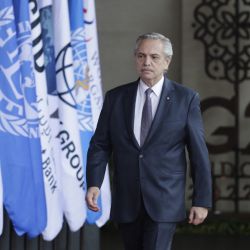 Argentina's President Alberto Fernandez arrives for the G20 leaders' summit in Nusa Dua, on the Indonesian resort island of Bali on November 15, 2022.