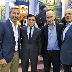 Rogelio Frigerio, Jorge Fontevecchia, Horacio Rodríguez Larreta y Jorge Telerman | Foto:cedoc