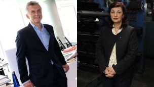 Mauricio Macri y Kelly Olmos.