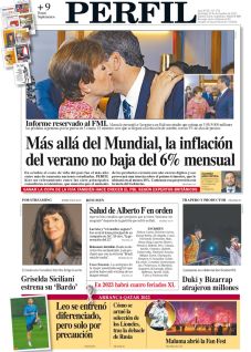 La tapa del Diario PERFIL de este domingo 20 de noviembre de 2022