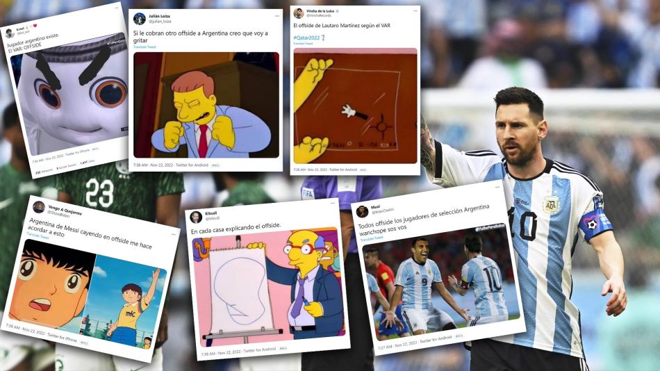 Los mejores memes por los tres goles que le anularon a la Argentina por offside ante Arabia Saudita y el VAR como protagonista