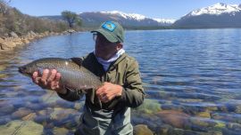 Generosas y esquivas truchas en un paisaje sin igual. El mejor regalo que puede hacerle Río Pico (Chubut) a un pescador deportivo.