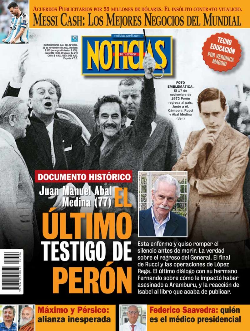 Tapa Nº 2396: Juan Manuel Abal Medina, el último testigo de Perón | Foto:Pablo Temes