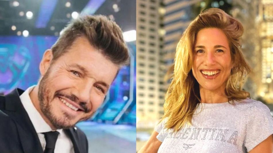 Marcelo Tinelli y Alina Moine