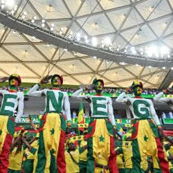 Los aficionados de Senegal esperan el inicio del partido de fútbol del Grupo A de la Copa Mundial de Qatar 2022 entre Qatar y Senegal en el estadio Al-Thumama en Doha. | Foto:GLYN KIRK / AFP