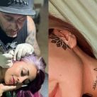 Tamara Báez se tatuó la cara y compartió el proceso en sus redes sociales